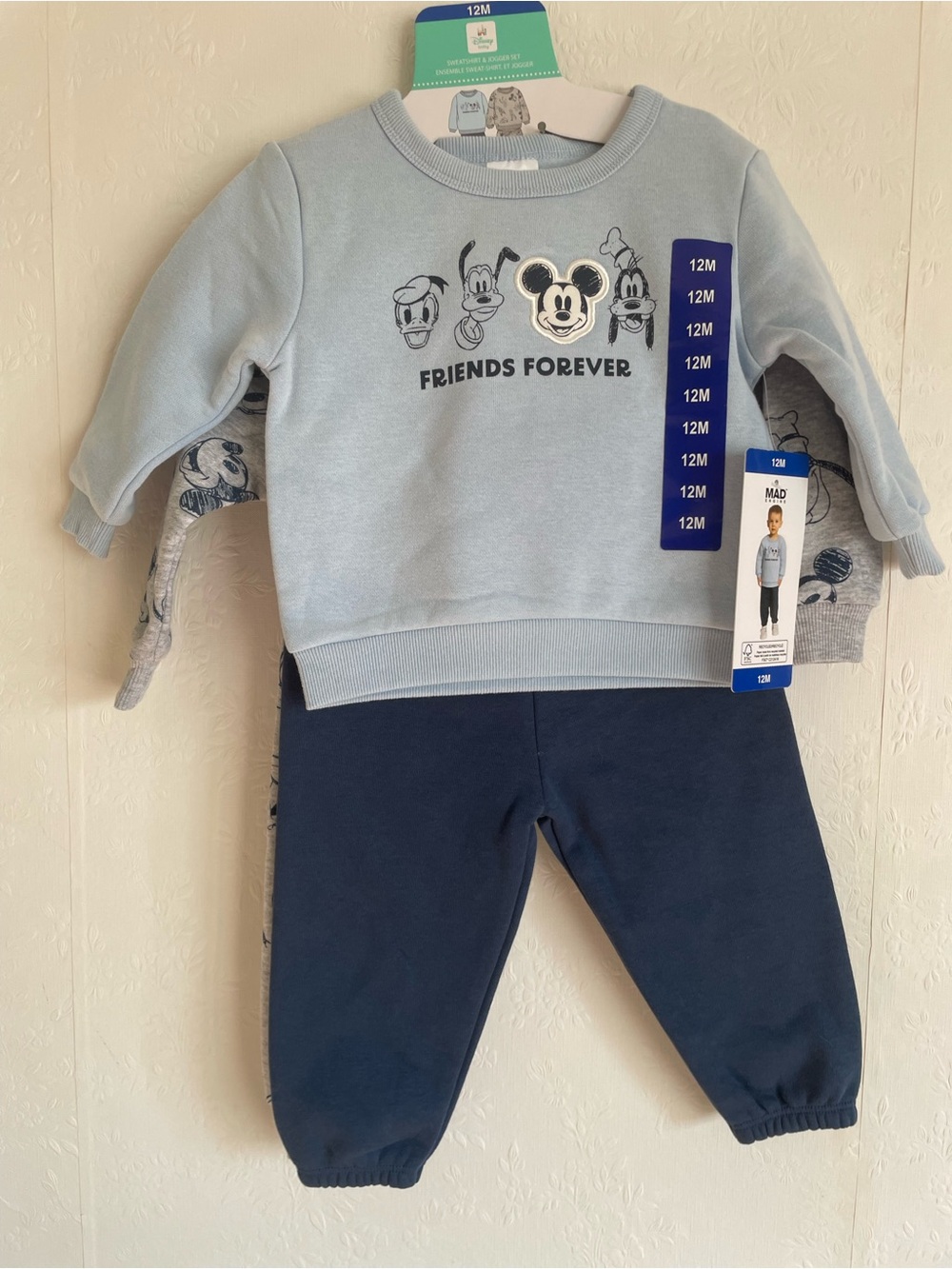 BNWT Disney Light Blue Sweatshirt and Navy Joggers Set - Friends Forever